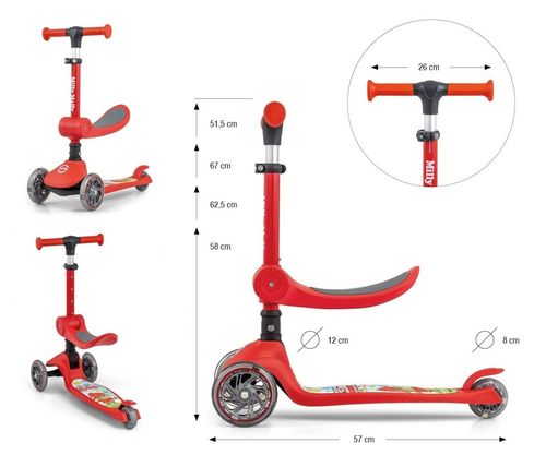 Milly Mally Scooter Fuzzy Red na Arena.pl