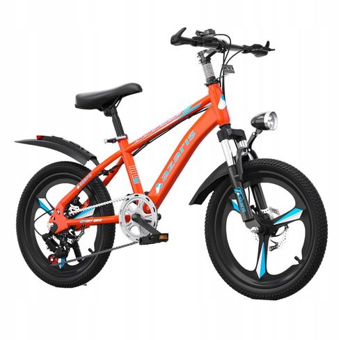 ROWER DZIECIĘCY ROWEREK 16 CALI TARCZE KOŁA BOCZNE AMORTYZATOR OSŁONA LED na Arena.pl