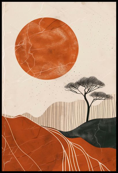 Plakat 61x90,5cm Afrykański Zachód Słońca zdjęcie 2