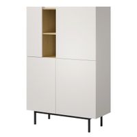 Regał z drzwiami uchylnymi Noel 100x150 Kaszmir / Dąb Cremona