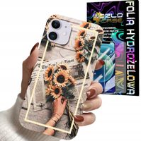 ETUI CASE DO IPHONE 11 - SŁONECZNIK KWIATY DLA KOBIET PLECKI + FOLIA
