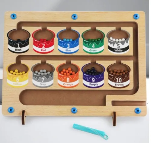 GRA DREWNIANY LABIRYNT NAUKA LICZENIA I KOLORÓW SORTER SUPER PREZENT na Arena.pl