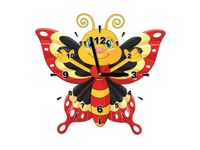 40X40CM ZEGAR ŻÓŁTO CZARNY MOTYL OBRAZ