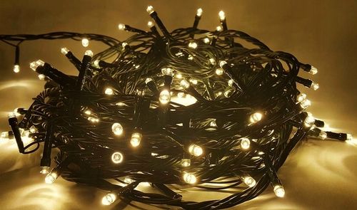 MOCNE LAMPKI CHOINKOWE 500 LED BIAŁE CIEPŁE ZEWNĘTRZNE WEWNĘTRZNE PROGRAMY na Arena.pl