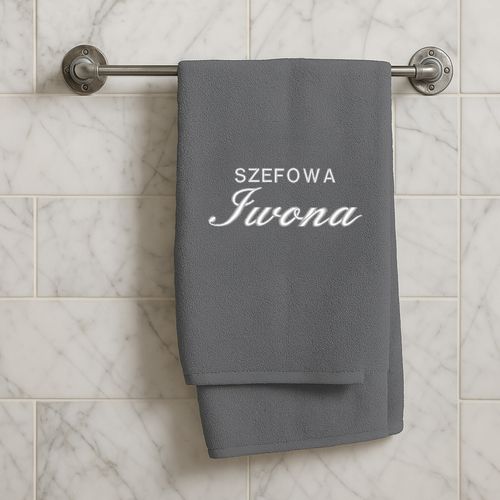 Zestaw prezentowy dla szefowej szlafrok M i ręcznik z haftem+ filiżanka na Arena.pl