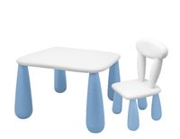 MALTEX SET LUNA CLASSIC Stolik dla dzieci + krzesełko biały/niebieski