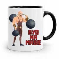 Kubek Czarny Śmieszny Zabawny Byq Na Masie Prezent Z Nadrukiem Ze Zdjęciem