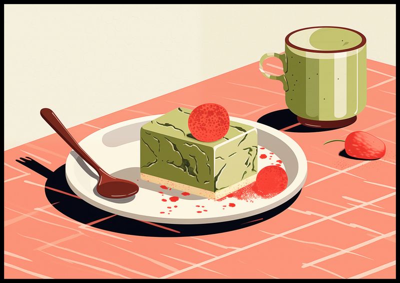 Plakat 100x70cm Deser Matcha zdjęcie 2