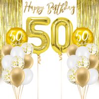 Zestaw balonowy na 50 urodziny złoty