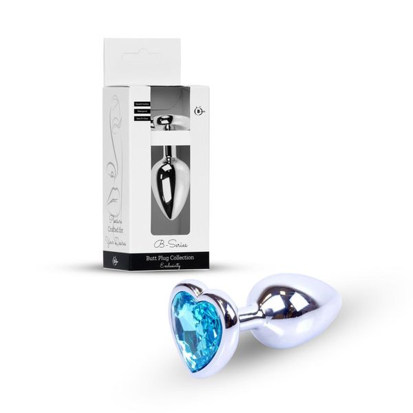 Plug-Jewellery Silver  Heart Plug- Light Blue zdjęcie 11