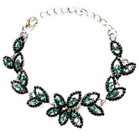 Bransoletka zielona szmaragdowa elegancka wieczorowa KOKONET 1-0117