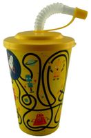 KUBEK ZE SŁOMKĄ RURKĄ DO NAPOJÓW SOKÓW Z POKRYWKĄ