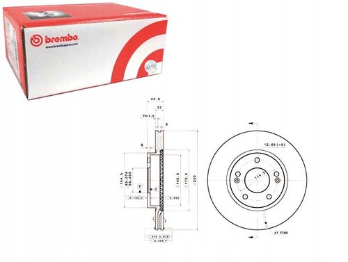 TARCZA HAM PRZOD 280X22 V BREMBO na Arena.pl