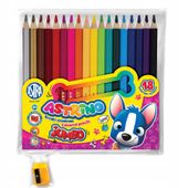 Kredki Ołówkowe Astrino Okrągłe Jumbo 18 Kol.