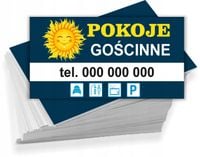 Wizytówki reklamowe firmowe 200 szt różne wzory pokoje gościnne