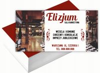 Wizytówki firmowe 100szt DUŻO RÓŻNYCH WZORÓW do wyboru SALA BANKIETOWA