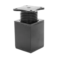 Noga noga stopka meblowa H-60, 40x40 z regulacją, Czarna