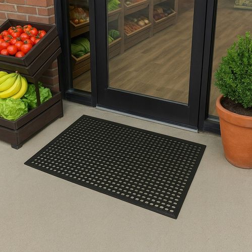 Wycieraczka ażurowa gruba mata wejściowa z perforowanej gumy 60x90 na Arena.pl