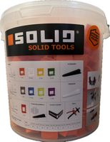 SYSTEM POZIOMOWANIA PŁYTEK SOLID KLIPSY 1mm 800 szt + wiadro 20L + rękawice