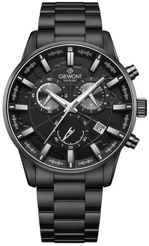 zegarek męski giewont chronograph sapphire czarny gw4580-b1 na Arena.pl