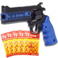 METALOWY PISTOLET REWOLWER NA SPŁONKĘ KAPISZONY GRATIS 5x72szt DLA DZIECI