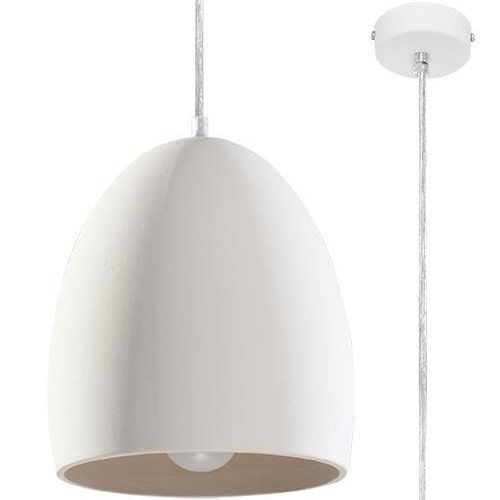 Wisząca lampa sypialniana SL.0848 ceramiczna nad łóżko biała zdjęcie 1