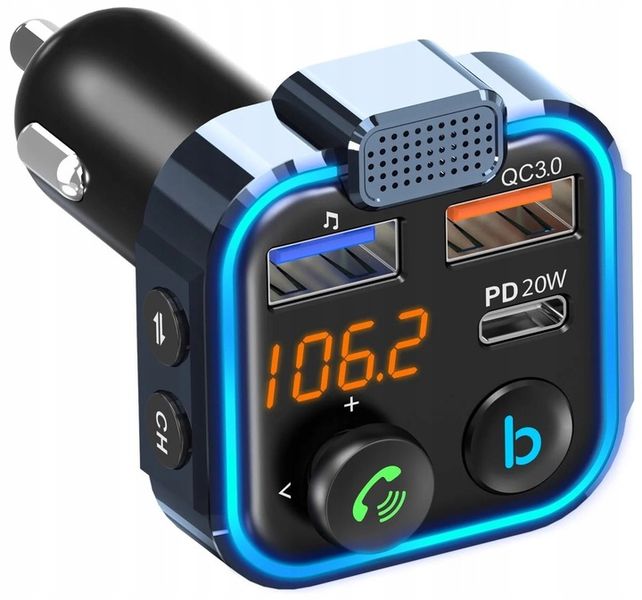 TRANSMITER BLUETOOTH FM MP3 ŁADOWARKA ODTWARZACZ TRANSMITER BT AUDIO zdjęcie 3