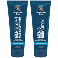 Australian Gold Men's Żel Do Mycia Twarzy I Ciała 250ml + Balsam 250ml