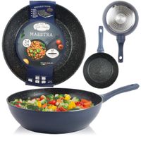 PATELNIA 24 CM GŁĘBOKA Z POWŁOKA NIEPRZYWIERAJĄCĄ NON-STICK INDUKCJA GAZ