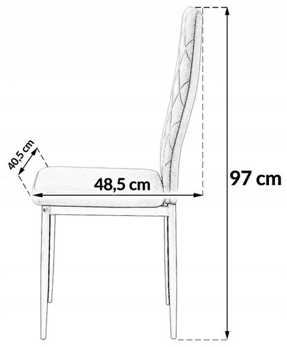 KRZESŁO PIKOWANE WELUR SALON JADALNIA KUCHNIA WYSOKIE MARK KT118 SZARE na Arena.pl