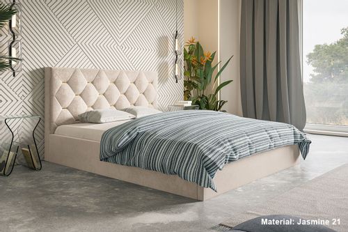 Łóżko tapicerowane  slim4 120x200 ze stelażem i pojemnikiem kolory na Arena.pl