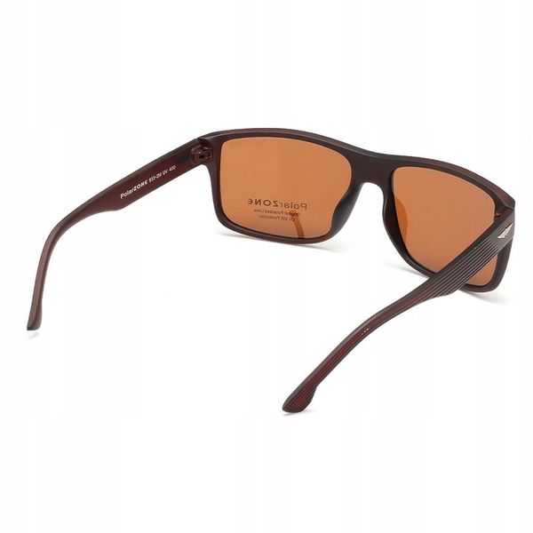 OKULARY PRZECIWSŁONECZNE MĘSKIE POLARYZACYJNE UV400 NERDY POLARZONE BRĄZOWE zdjęcie 5