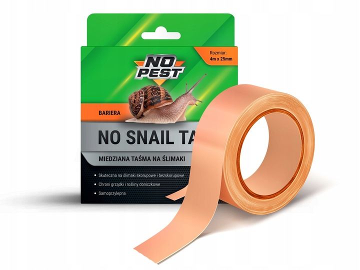 TAŚMA MIEDZIANA ŚRODEK SPOSÓB NA ŚLIMAKI PRZECIW ŚLIMAKOM SAMOPRZYLEPNA 20M zdjęcie 7