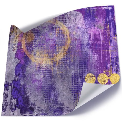 Plakat, Abstrakcja, fiolet 80x80 na Arena.pl