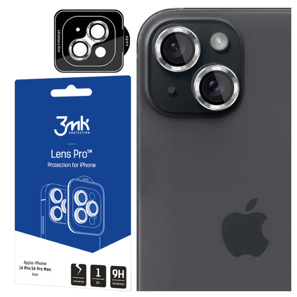 apple iphone 15 plus - 3mk lens protection pro silver zdjęcie 3