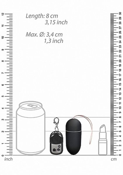 10 Speed Remote Vibrating Egg - Big - Black zdjęcie 3