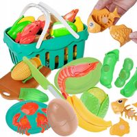 ZESTAW KUCHNIA SKLEP DLA DZIECI DO KROJENIA OWOCE WARZYWA NA RZEP KOSZYK