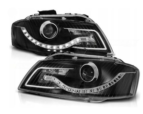 Lampy Reflektory AUDI A3 8P Od 2003 Do 2008 DAYLIGHT BLACK GRATIS  ŻARÓWKI na Arena.pl