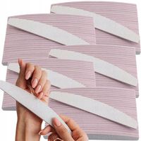 PILNIK DO PAZNOKCI 100/180 ŁÓDKA PÓŁKSIĘŻYC ZEBRA ZESTAW 100 SZT