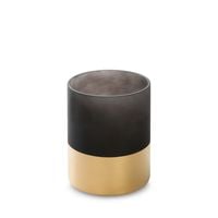 Świecznik dekoracyjny szklany PEONIA 12x15 czarny + złoty