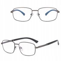 Męskie okulary Zerówki Blue Light do Komputera Oprawki Stalowe + AKCESORIA