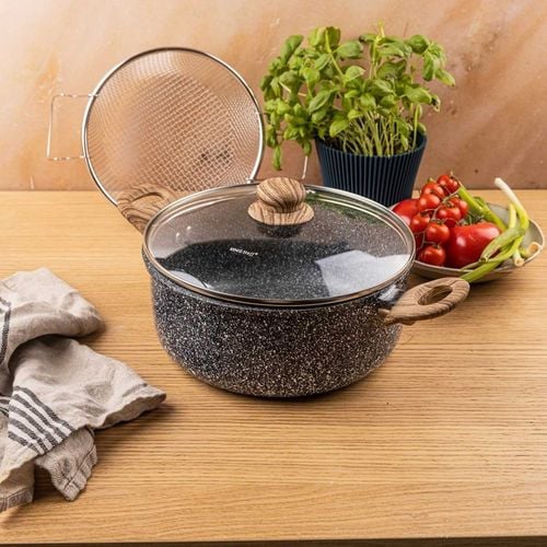 garnek marmurowy z koszem do smażenia kinghoff kh-1985 4l na Arena.pl