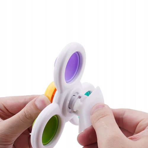 FIDGET SPINNER Z PRZYSSAWKĄ SENSORYCZNĄ KĄPIEL PREZENT GRZECHOTKA 3 SZTUKI na Arena.pl