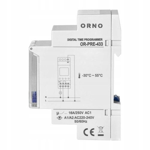 Elektroniczny Programator Czasowy Timer z Wyświetlaczem LCD na Szynę DIN na Arena.pl