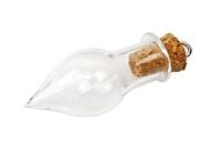 BUTELECZKA szklana zawieszka kropla 13x37mm 1szt.