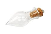 BUTELECZKA szklana zawieszka kropla 13x37mm 1szt.