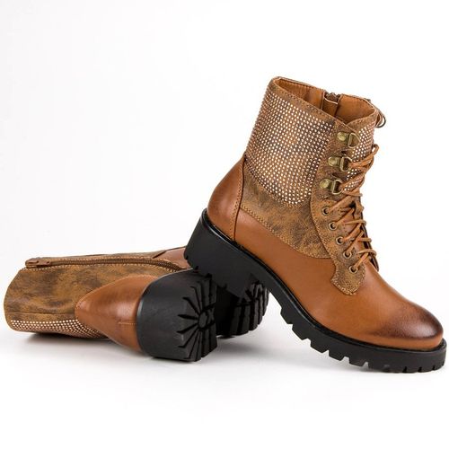 Sznurowane Workery Na Platformie r.39 na Arena.pl