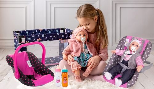 NOSIDEŁKO dla lalek 3w1 NOSIDŁO FOTELIK SAMOCHODOWY BUJAK dla lalki na Arena.pl