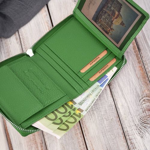 portfel damski skórzany na suwak zielony rfid paolo peruzzi t-139-gb na Arena.pl