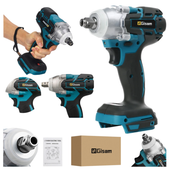 Zakrętarka udarowa GISAM 18V klucz udarowy Kompatybilny z bateriami Makita